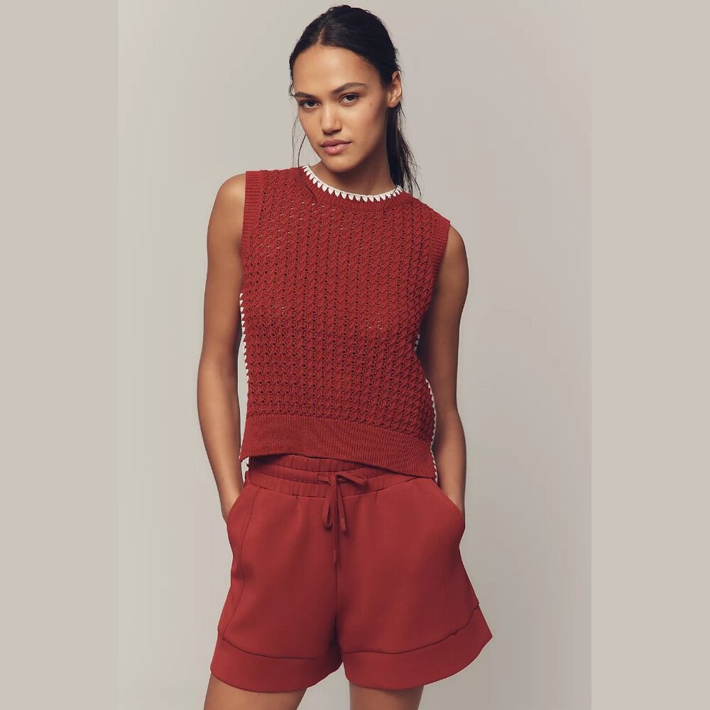NEW Varley - Sizes M, L Women's Delaney Knit Vest - Red